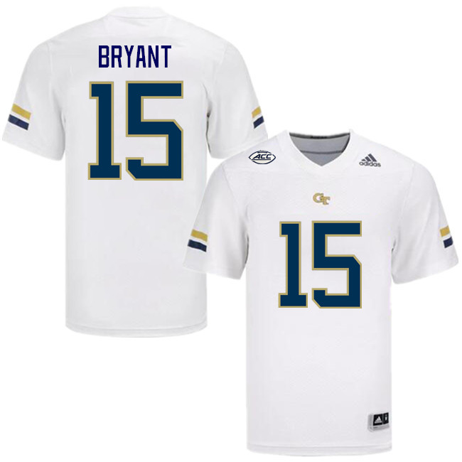 Men-Youth #15 Sirad Bryant Georgia Tech Yellow Jackets 2023 College Football Jerseys Stitched-White